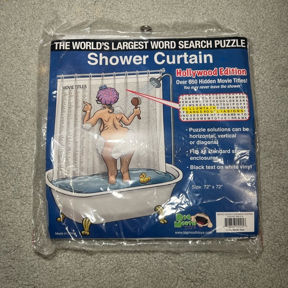 NWT Movie Search Shower Curtain - Picture 1 of 2